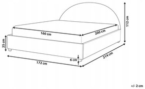 Beliani Vodná posteľ VAUCLUSE 160 x 200 cm Krémová biela manželská