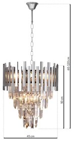 Luster na reťazi ASPEN 9xE14/40W/230V