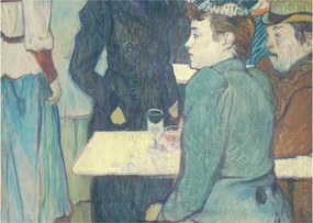 Sklenený obraz - Henri de Toulouse-Lautrec, A Corner of the Moulin de la Galette, reprodukcia (70x50 cm)