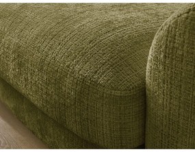 Khaki ženilková rohová pohovka (ľavý roh/s leňoškou) Leonore – Bobochic Paris