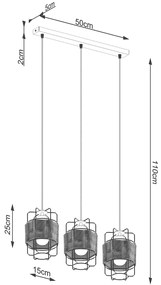 Sollux Závesné svietidlo GIZUR 3L