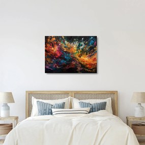 Sklenený obraz - Farebná abstrakcia II. (70x50 cm)