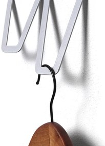 Nástenný designový vešiak dvojitý, sivá