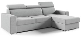 Rohová rozkladacia sedacia súprava ADELA Tmavo sivá I Pravá