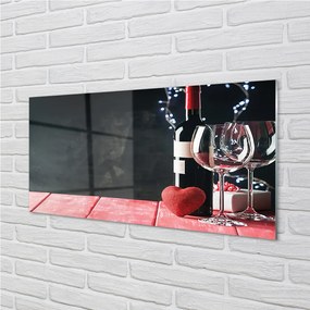 Obraz plexi Heart of glass poháre na víno 140x70 cm