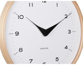 Karlsson 5995WH dizajnové nástenné hodiny biele,priemer 30 cm