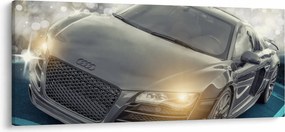 Obraz auta Audi - sivé (120x50 cm)
