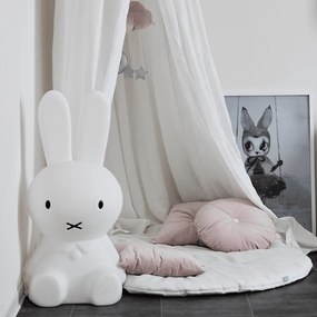 Detská ľanová podložka na hranie biela