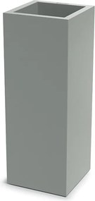Plastový květináč CUBLASO SQUARE SLIM 29 cm betonová šedý