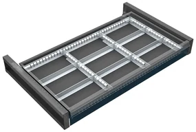 Organizér náradia do zásuvky skríň KOVOS so šírkou 950 mm, 9 priehradok