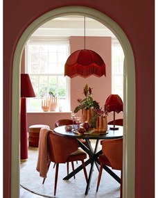 Svetločervené čalúnené jedálenské kreslá v súprave 2 ks Kosaka – Light &amp; Living