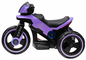 Detská elektrická motorka Baby Mix POLICE fialová