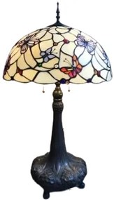 Mega Tiffany stojaca lampa MOTÝLE 85*Ø48