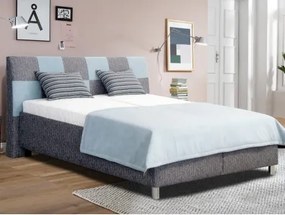 Posteľ Nice 180x200 cm, modro-šedá látka%