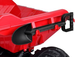 JOKOMISIADA Akumulátorový traktor s prívesom a pohyblivým sklápacím košom PA0347 červený