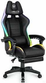 Hells Herná stolička Hell's Chair HC-1039 LED RGB Backlight FABRIC