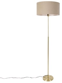 Stojacia lampa nastaviteľná zlatá s tienidlom svetlohnedá 50 cm - Parte