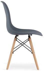 Jedálenská stolička OSAKA sivá (hnedé nohy) (1ks)