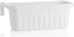 BAMA Závesný kvetináč na zábradlie RONDINE, biely Množstvo: 1 ks, Rozměry: 50 cm