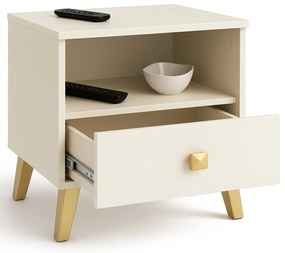 Noční stolek MOBI K-01 kašmír/zlatý