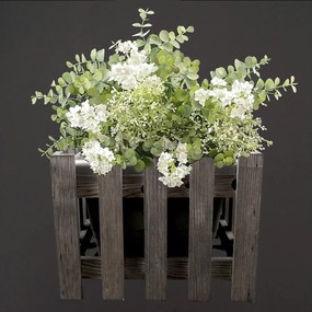 AMADEA Drevený obal s kvetináčom tmavý, 27x27x21cm Český výrobok