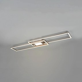 Lindby Ismera stropné LED svetlo 2 rámy, nikel