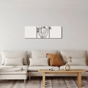 Obraz - Lúčny kvet N⁰1 (s hodinami) (90x30 cm)