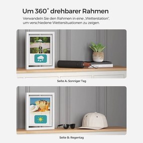 Sada 2 ks otočných fotorámikov pre fotografie 20,3 x 25,4 cm, biele