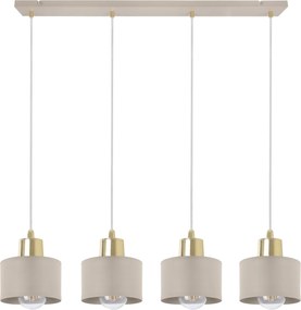 Závesné svietidlo Panta, 4x béžové kovové tienidlo, g