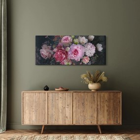 Obraz - Záhradné kvety (120x50 cm)