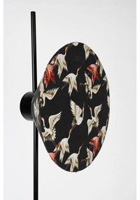 Čierna stojacia lampa s textilným tienidlom (výška 158 cm) Jaylee – White Label