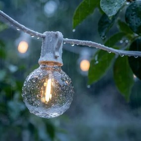 Brilagi - LED vonkajšia dekoratívna GIRLANDA 10xE12 8 m biela IP44 teplá biela