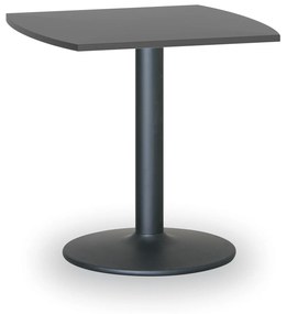 Konferenčný stolík ZEUS II, 660x660 mm, čierna podnož, doska grafit