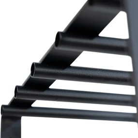 Čierny kovový nástenný vešiak s poličkou Rex – Spinder Design