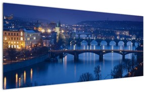 Obraz pražských mostov (120x50 cm)