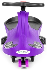 Detské odrážadlo s LED kolesami fialové, ECOTOYS