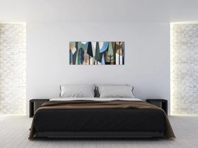 Obraz - Prírodná geometrická abstrakcia II. (120x50 cm)