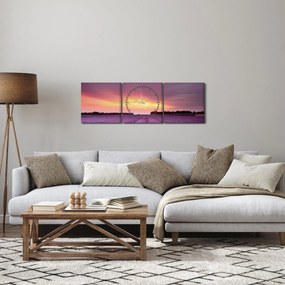 Obraz - Levanduľové pole (s hodinami) (90x30 cm)