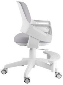 Detská rastúca stolička Neoseat KIDDY FIVE — látka, sivá