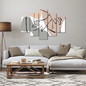 Obraz - Woman body line art N⁰2 (150x105 cm)