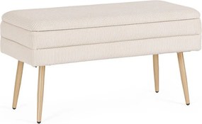 Biela polstrovaná lavica Olga – Bizzotto