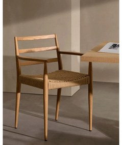 Jedálenská stolička z dubového dreva v prírodnej farbe v súprave 2 ks Analy – Kave Home