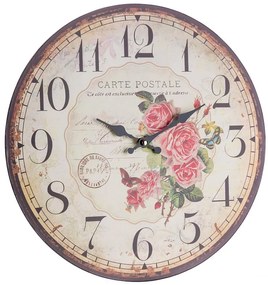 Hodiny CARTE POSTALE 34CM