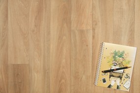 Tarkett, AKCIA: 335x370 cm PVC podlaha - lino AladinTex 150 French Oak grey beige, šíře, béžová, pena, detská izba