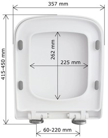 Gamma Viana, toaletná WC doska s pomalým zatváraním, duroplast, EasyClean, biela lesklá, GMA-D6
