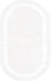 Kúpelňový koberček Keno Elips biely B01