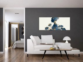 Obraz - Mramorový profil ženy (120x50 cm)