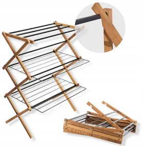 Erga Aurora Plus, vešiak na sušenie bielizne 69x49,5x97 cm na postavenie, hnedá-čierna, ERG-SEP-1265SUAURPLUD
