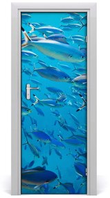 Samolepiace fototapety na dvere koralové ryby 85x205 cm