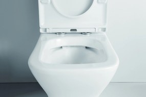 CERANO - WC kombi Hugo, Rimless + UF sedátko - biela lesklá, CER-CER-538759